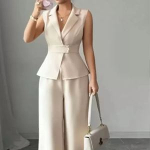 Beige Two-Piece Suit