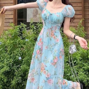 Printed A-Line Dress